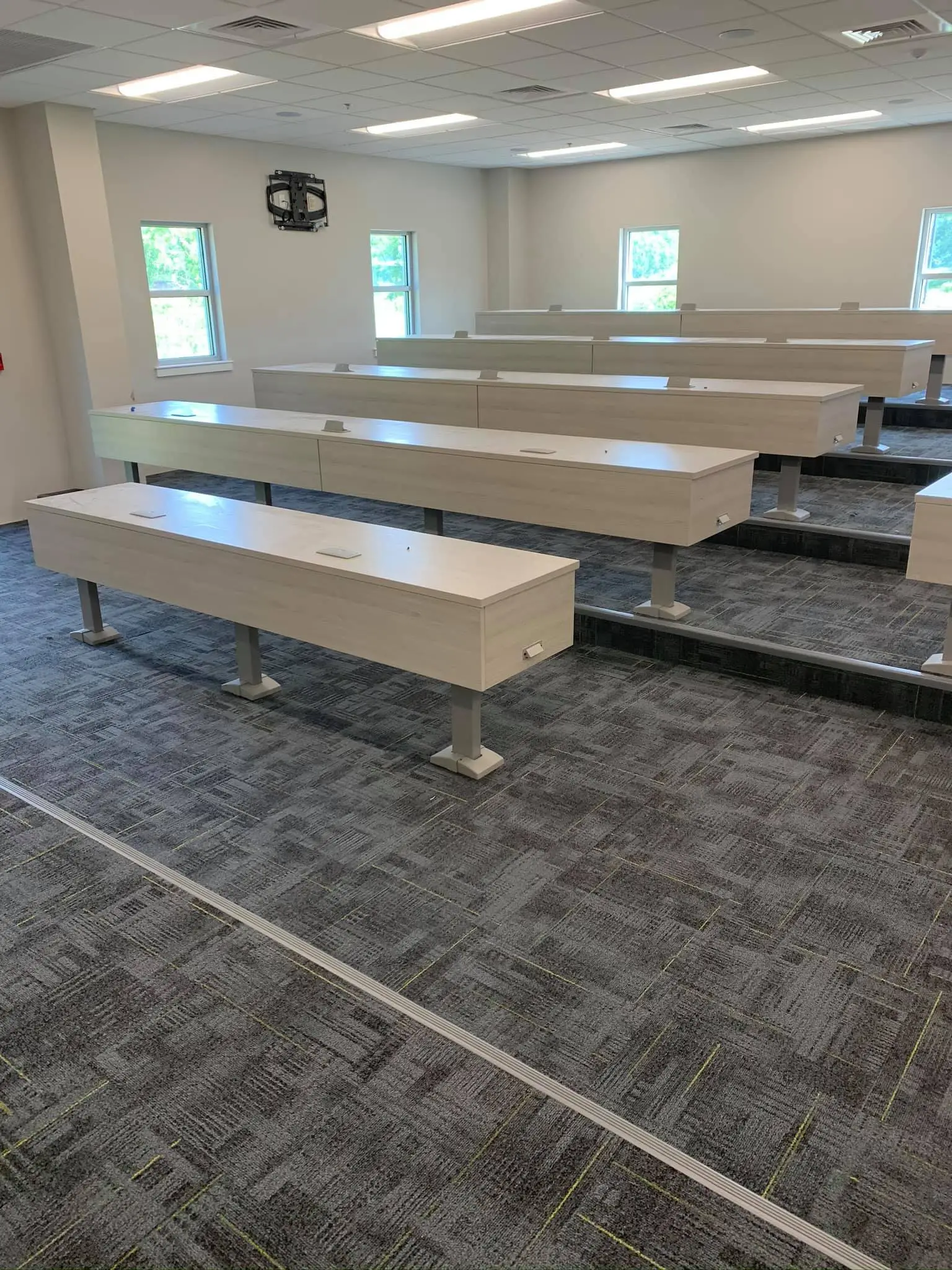 Operable partition installed in a commercial space