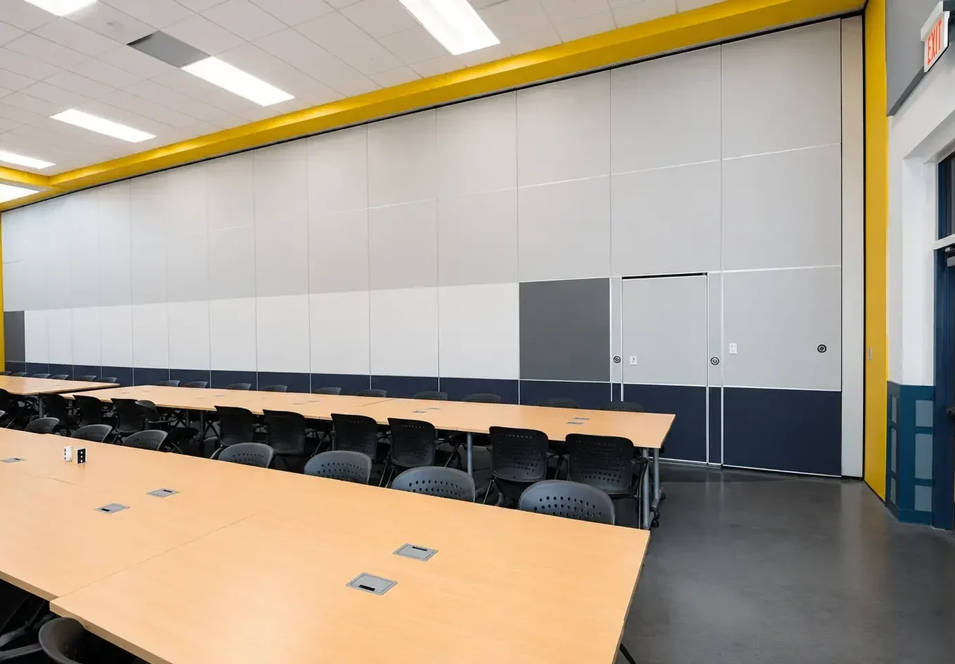 Moderco operable partition in an event room